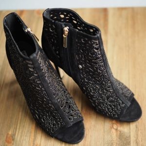 Black Booties with sparkles 9